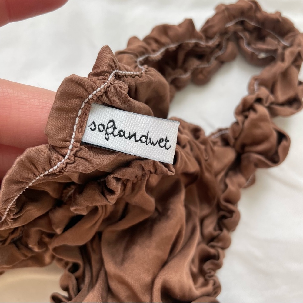 softandwet Silk Frilled Thong - Picture 2 of 5